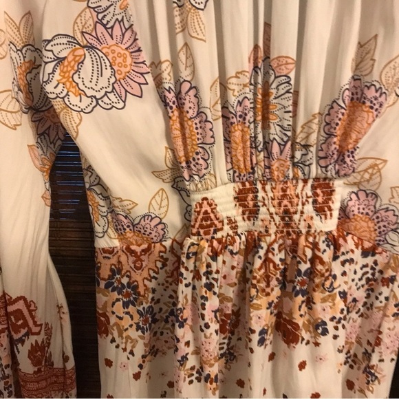 Revolve Free People Run Free Tunic Blouse Ivory Boho - Picture 4 of 6